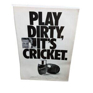 1966 It’s Cricket Cologne Ad Play Dirty Men’s Fragrance Vintage Print